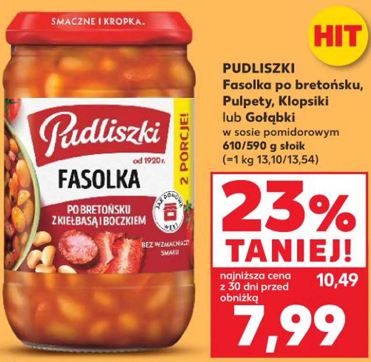 Pudliszki Fasolka po bretońsku, Pulpety, Klopsiki lub Gołąbki
