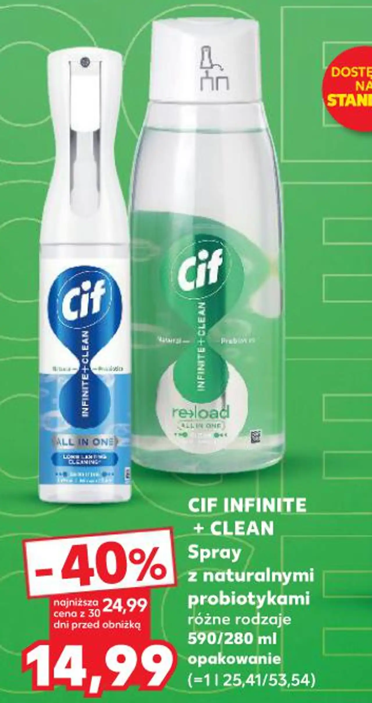 Cif Infinite + Clean Spray z naturalnymi probiotykami