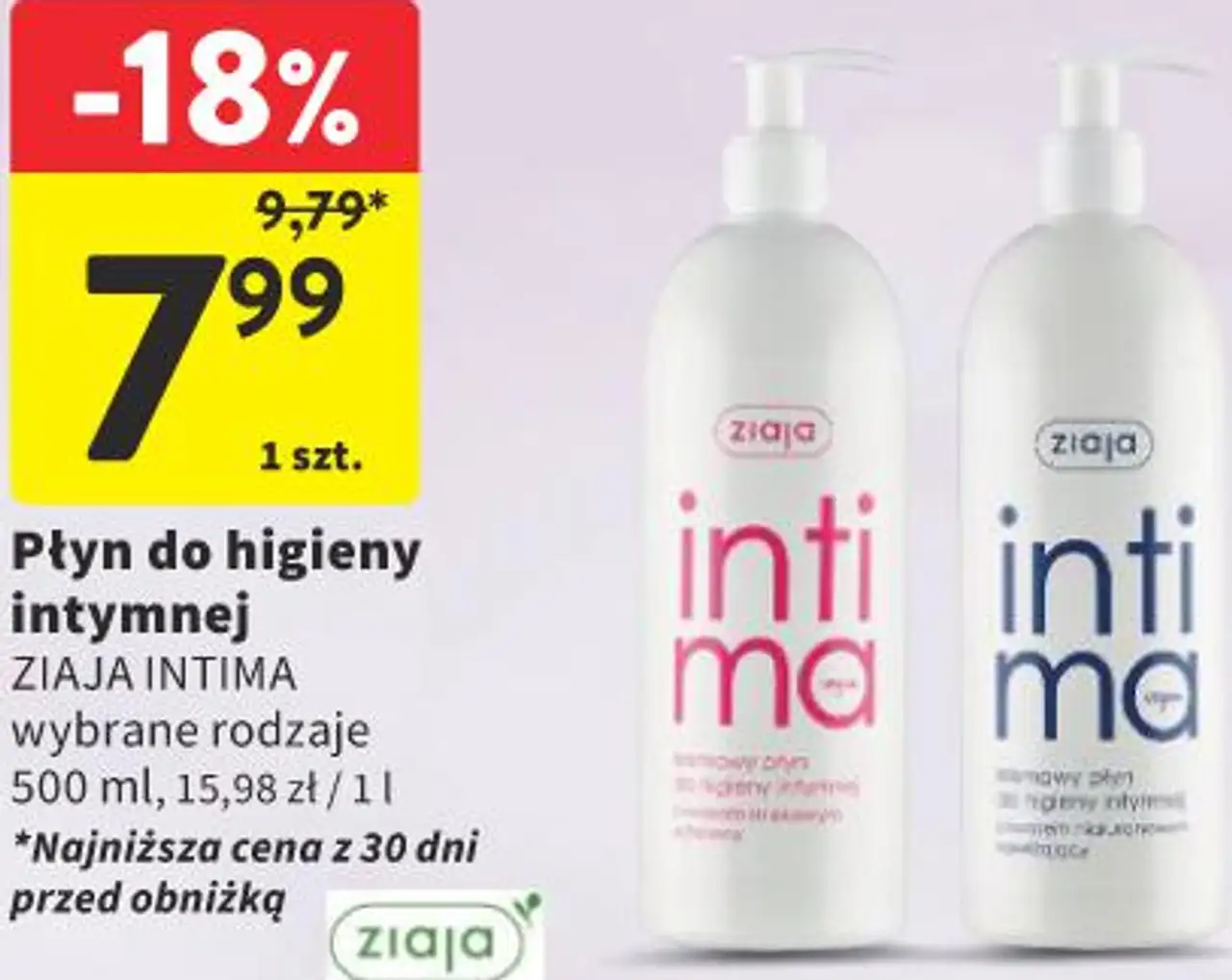 Płyn do higieny intymnej ZIAJA INTIMA