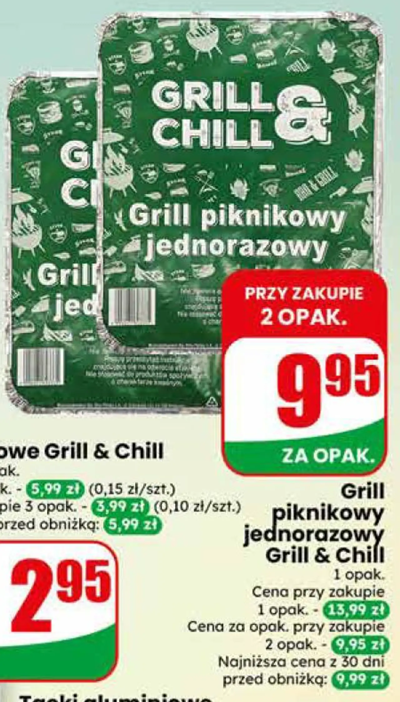Grill piknikowy jednorazowy Grill & Chill