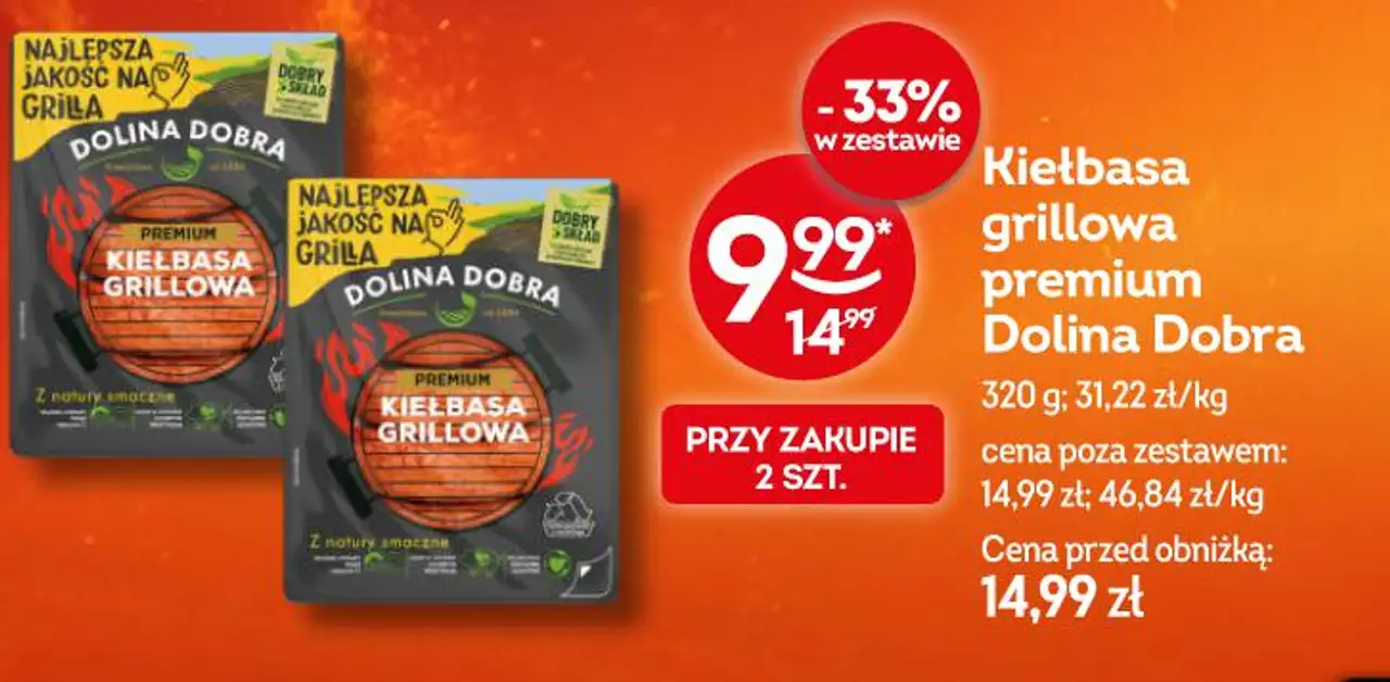 Kiełbasa grillowa premium Dolina Dobra