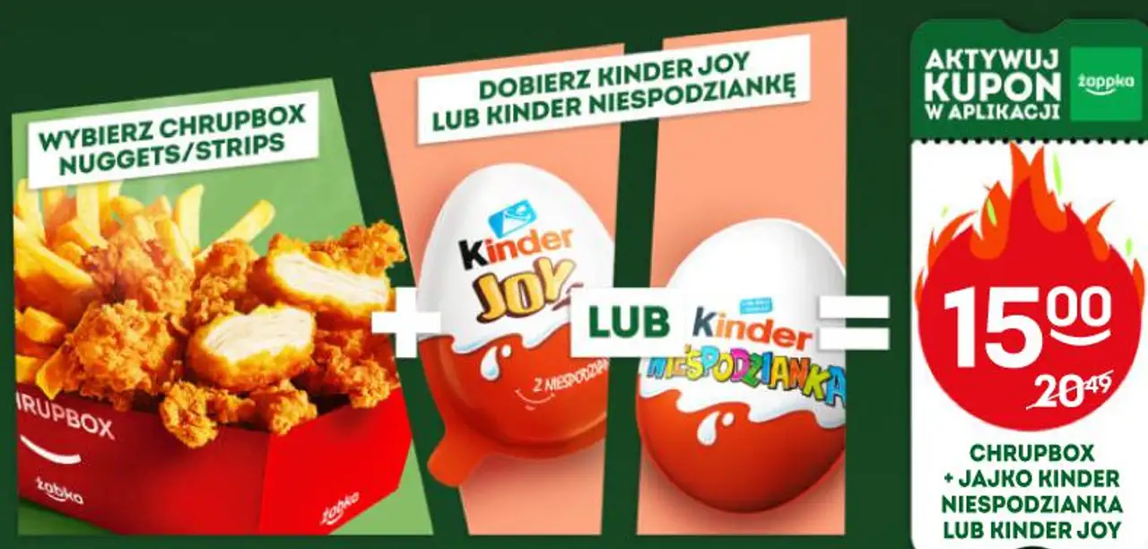 Chrupbox + Jajko Kinder Niespodzianka lub Kinder Joy