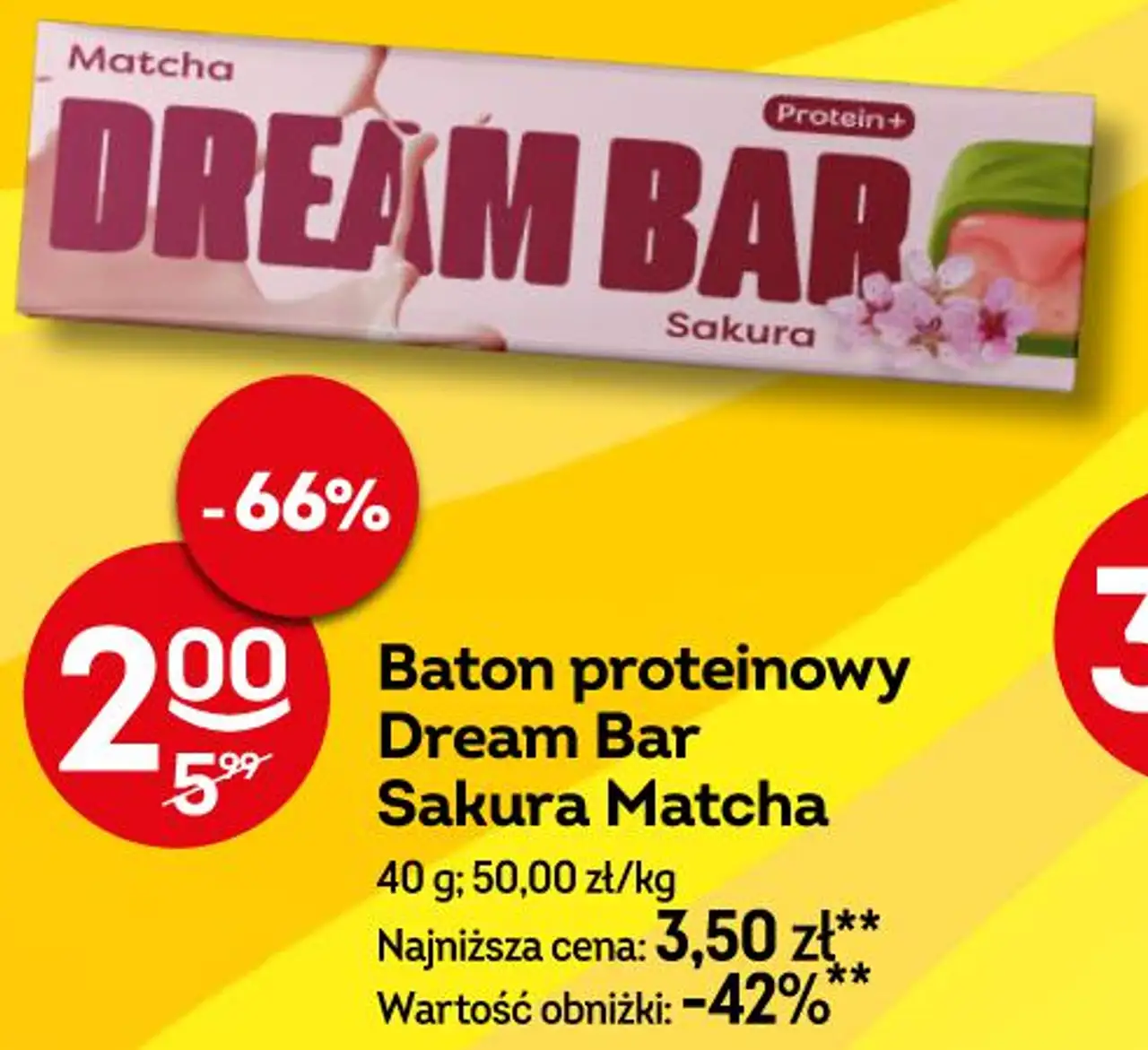 Baton proteinowy Dream Bar Sakura Matcha