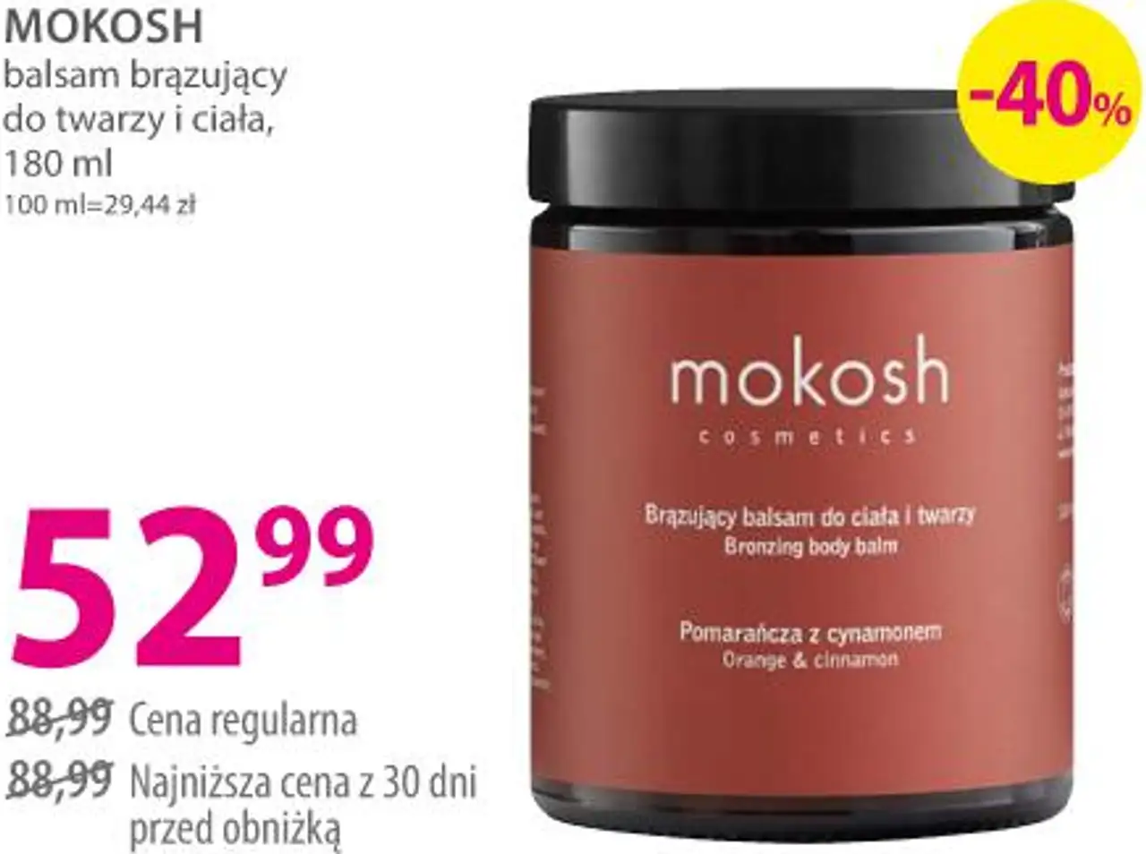 MOKOSH balsam brązujący do twarzy i ciała, 180 ml