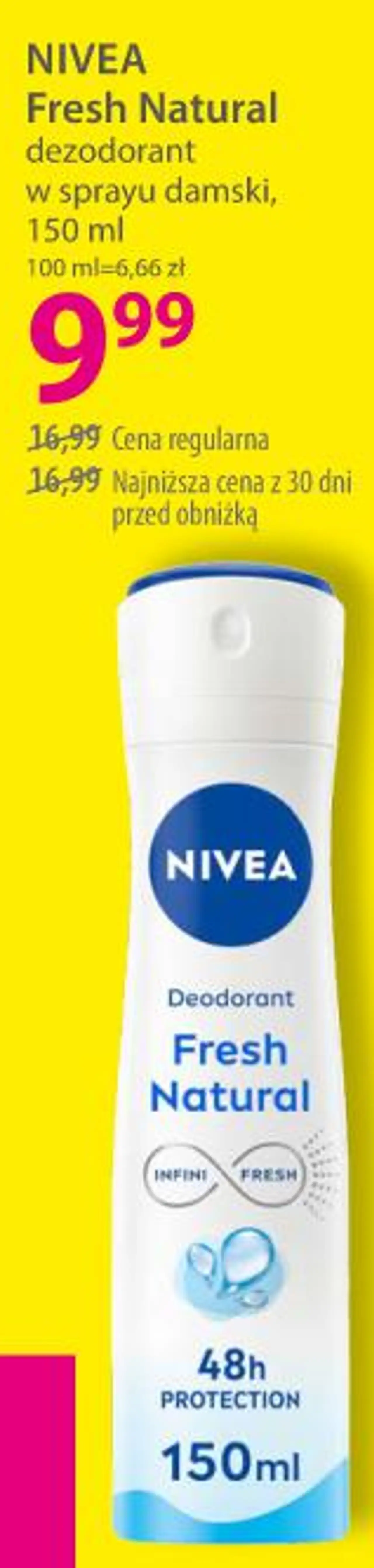 NIVEA Fresh Natural dezodorant w sprayu damski, 150 ml