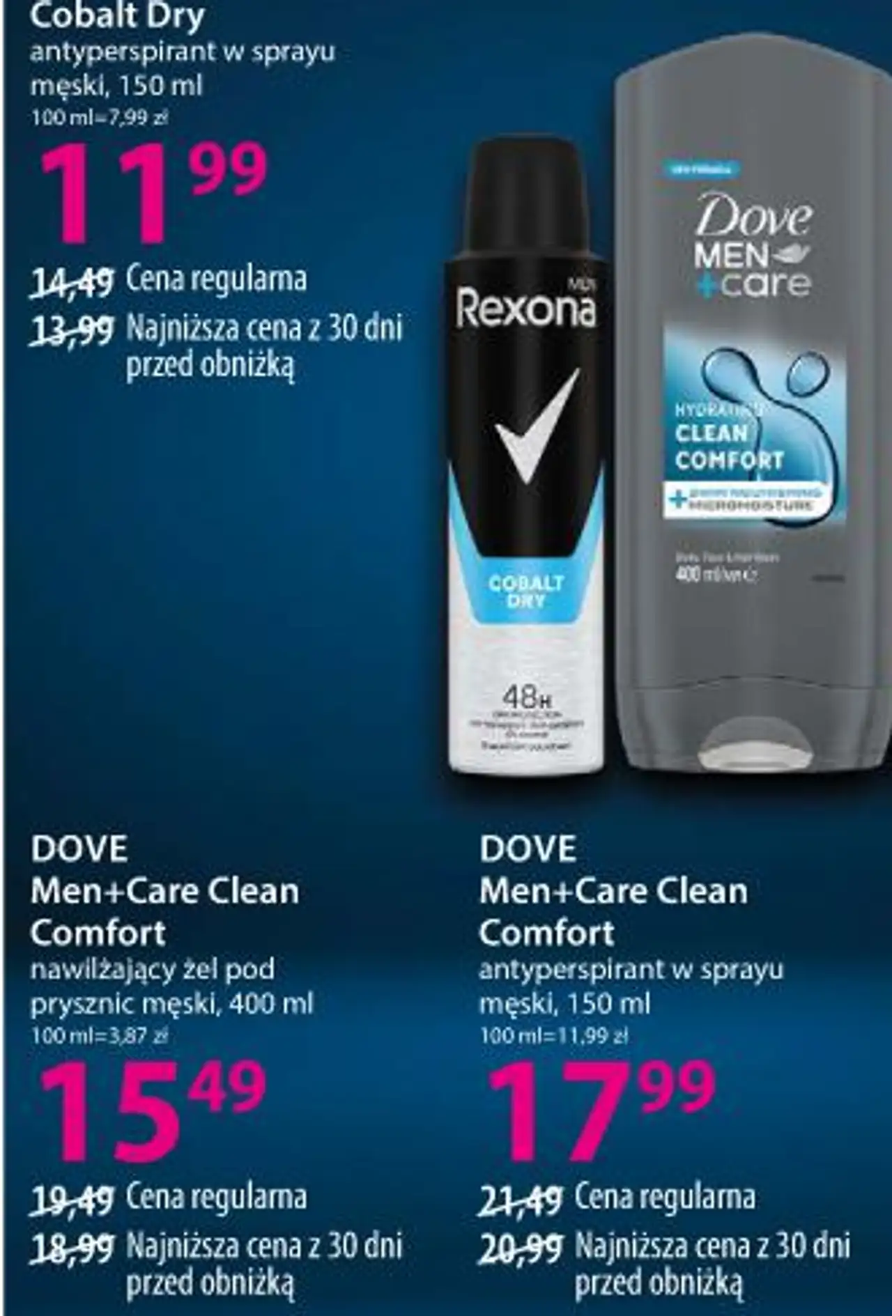 Dove Men+Care Clean Comfort nawilżający żel pod prysznic męski