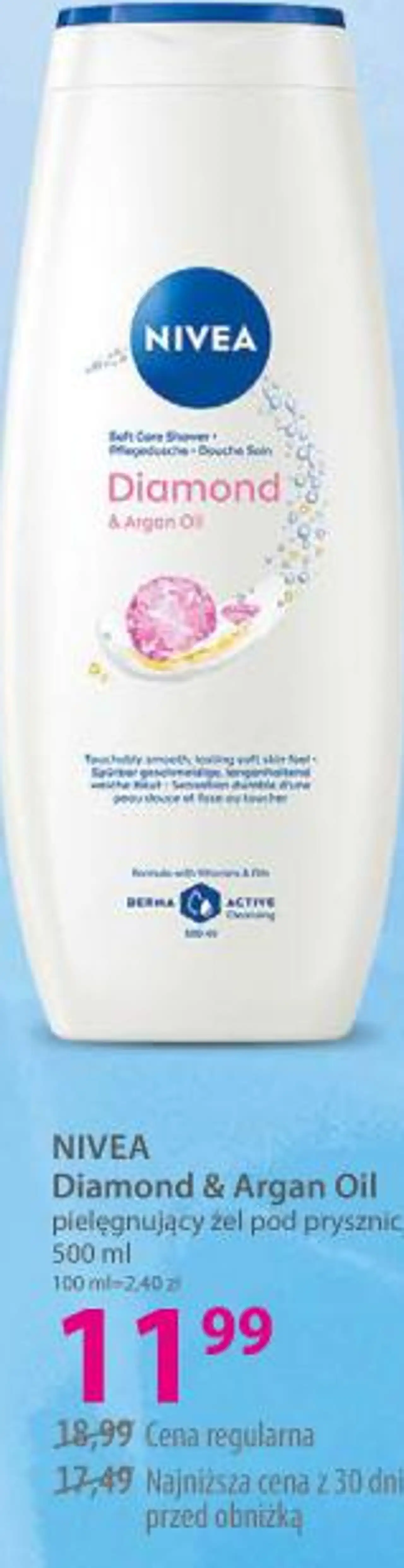 NIVEA Diamond & Argan Oil pielęgnujący żel pod prysznic