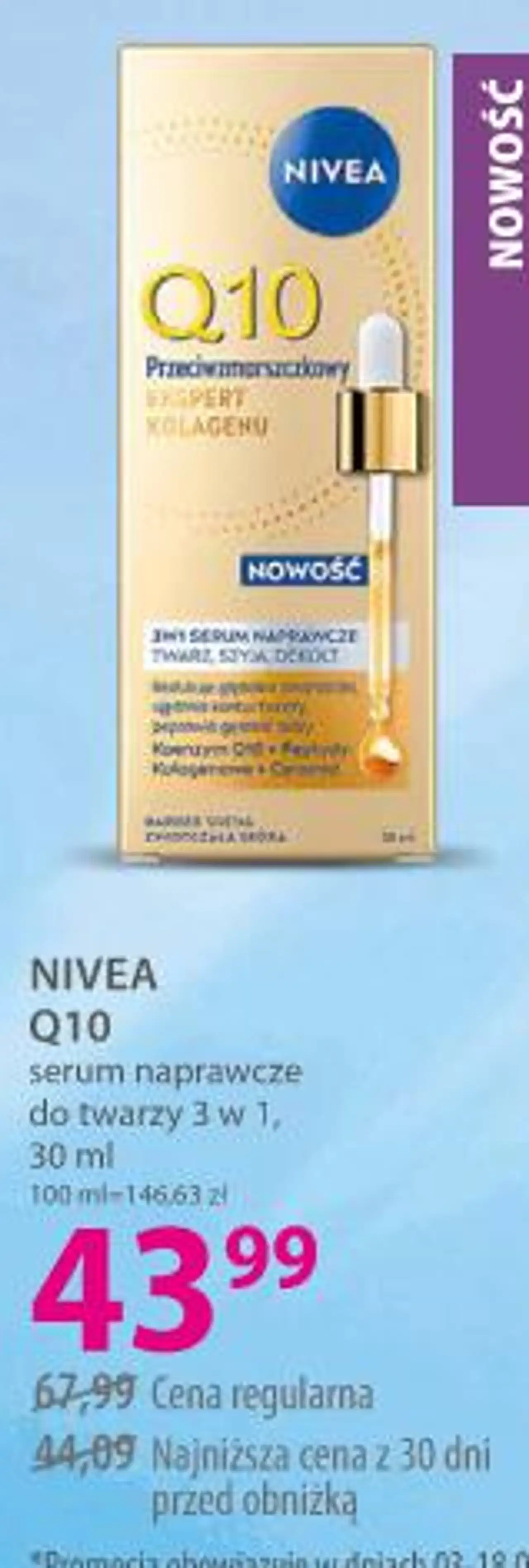 NIVEA Q10 serum naprawcze do twarzy 3 w 1