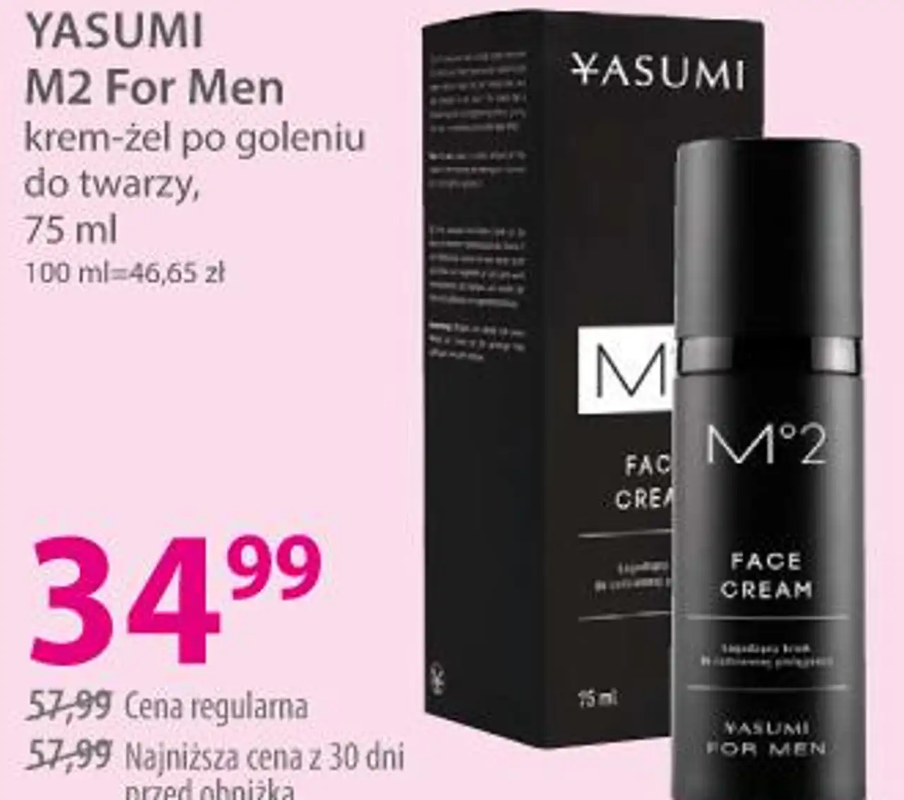 YASUMI M2 For Men krem-żel po goleniu do twarzy
