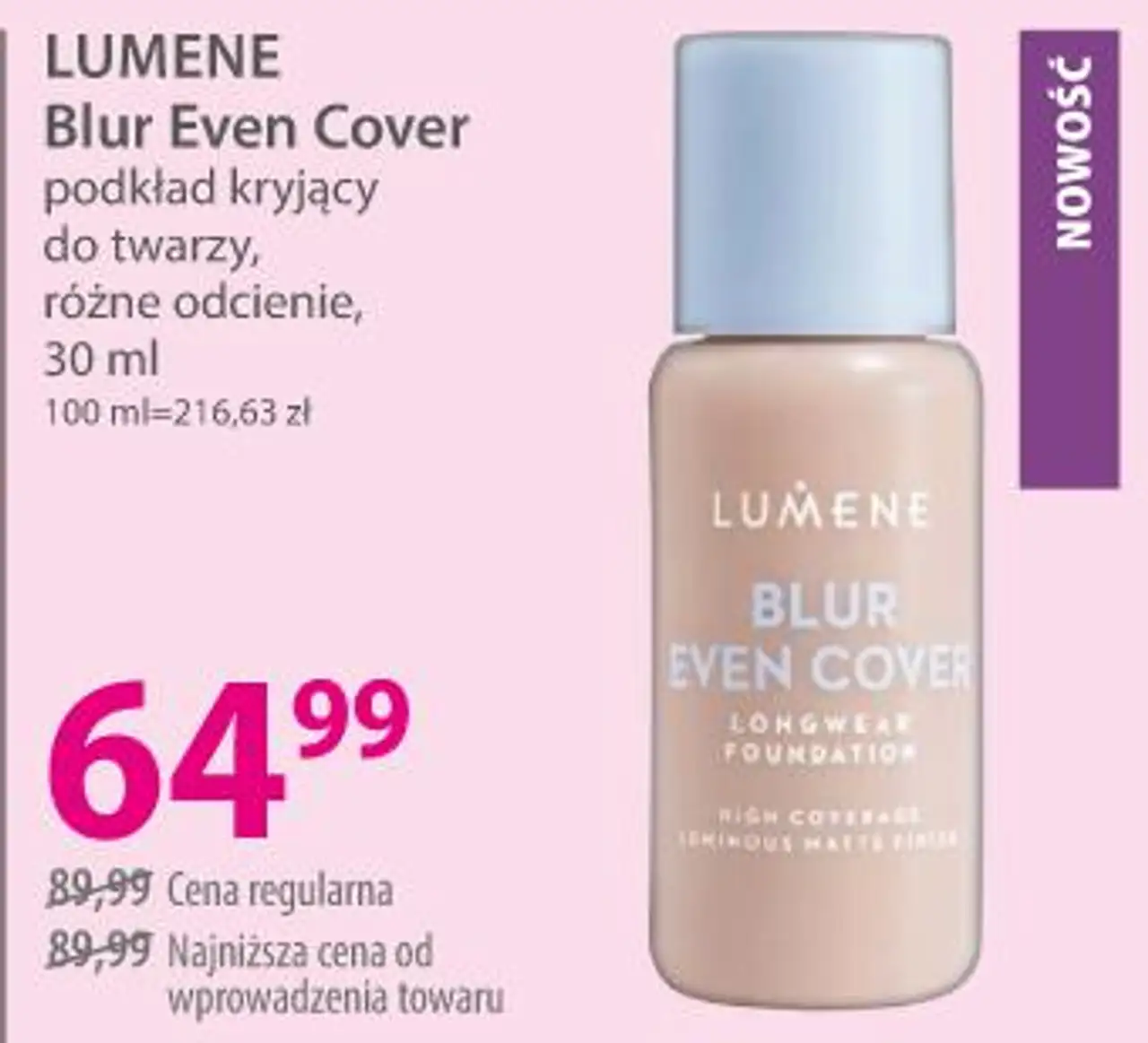 LUMENE Blur Even Cover podkład kryjący do twarzy