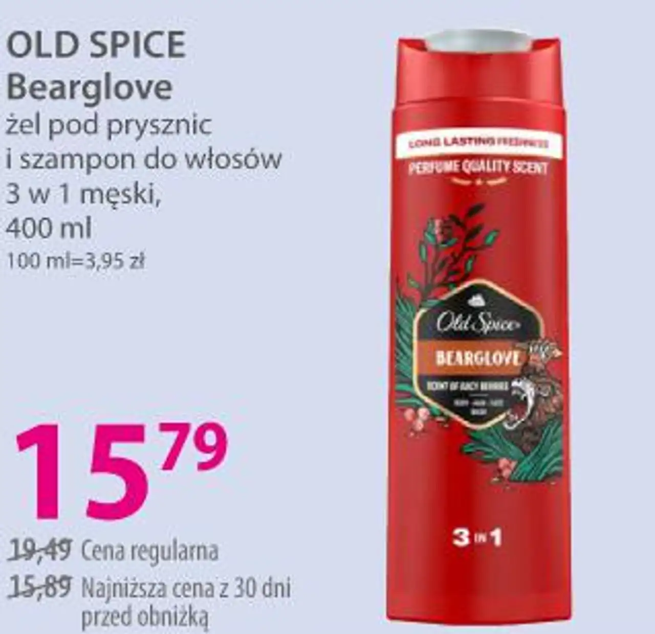 OLD SPICE Bearglove żel pod prysznic i szampon do włosów 3 w 1 męski