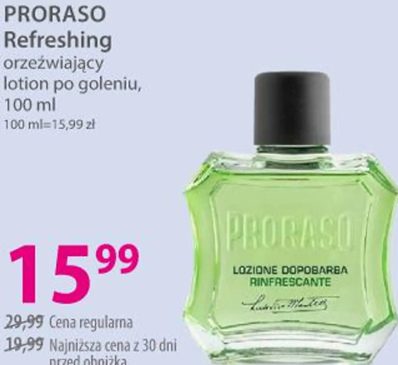 PRORASO Refreshing orzeźwiający lotion po goleniu