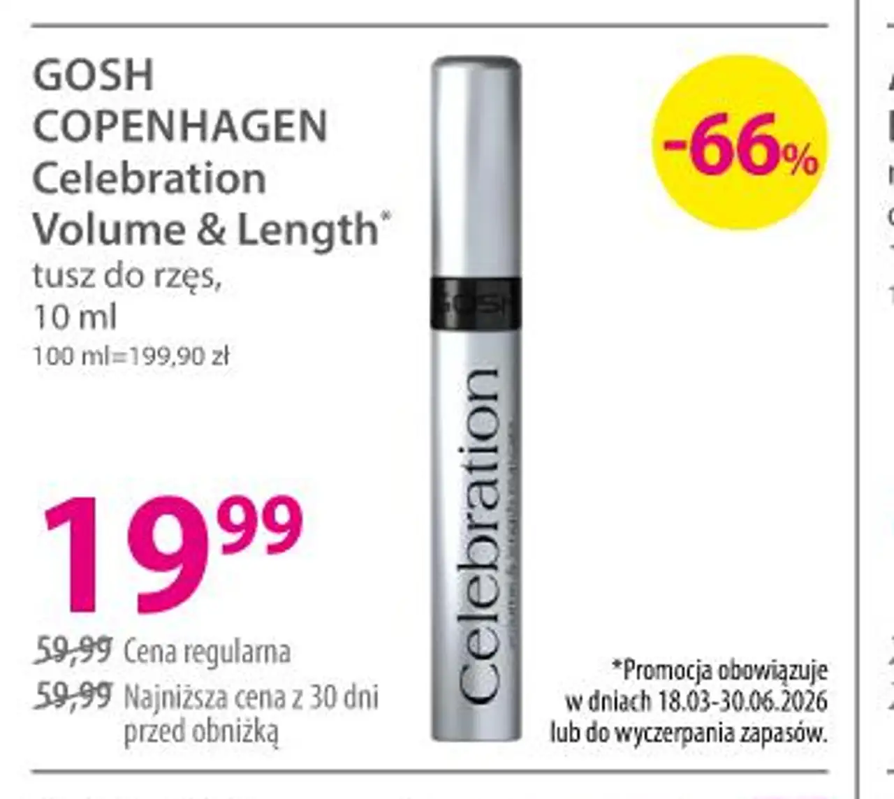 GOSH COPENHAGEN Celebration Volume & Length tusz do rzęs