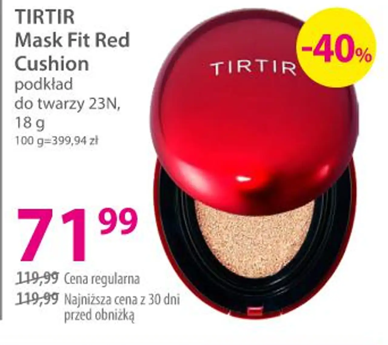 TIRTIR Mask Fit Red Cushion podkład do twarzy 23N
