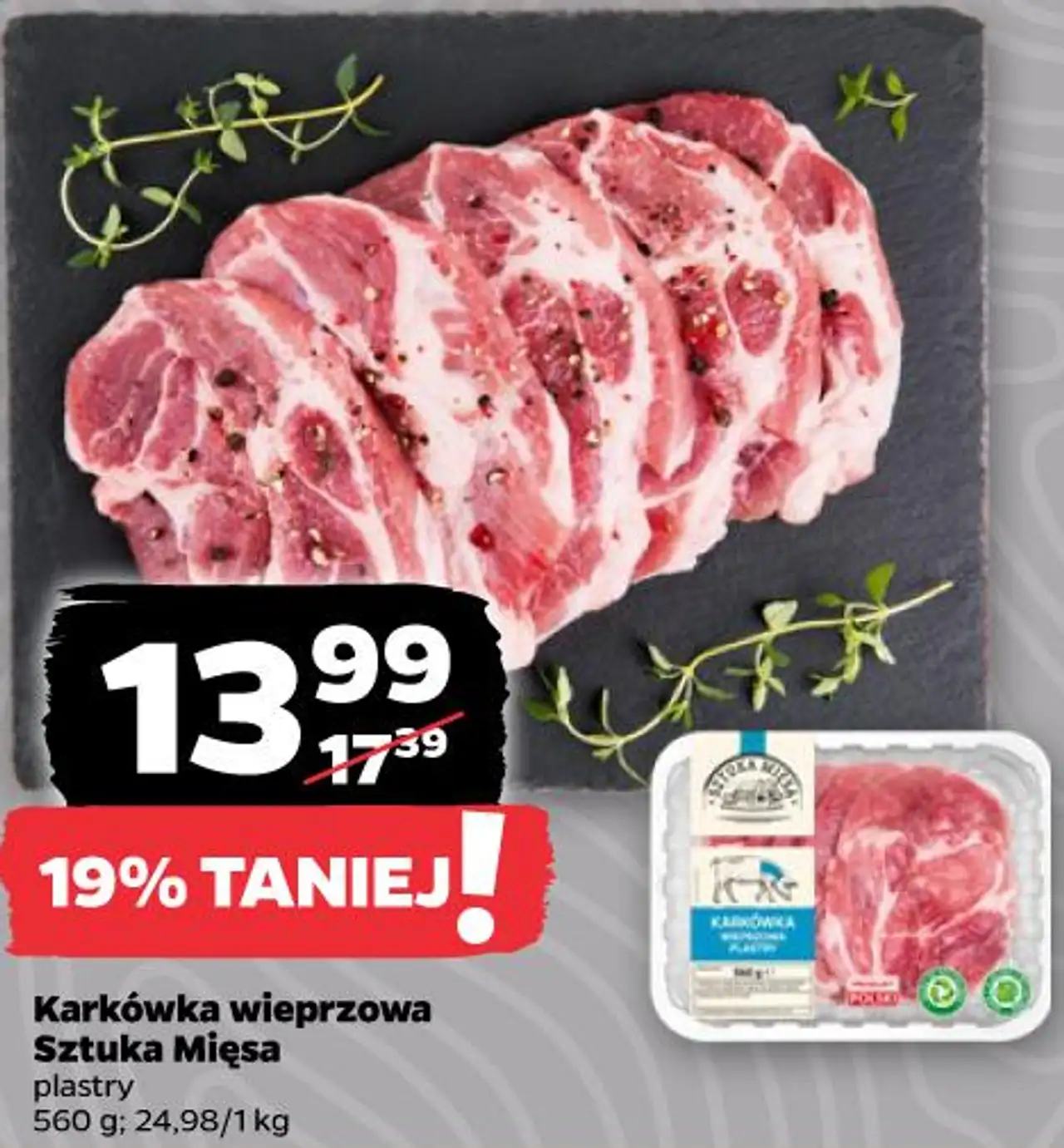 Karkówka wieprzowa Sztuka Mięsa plastry