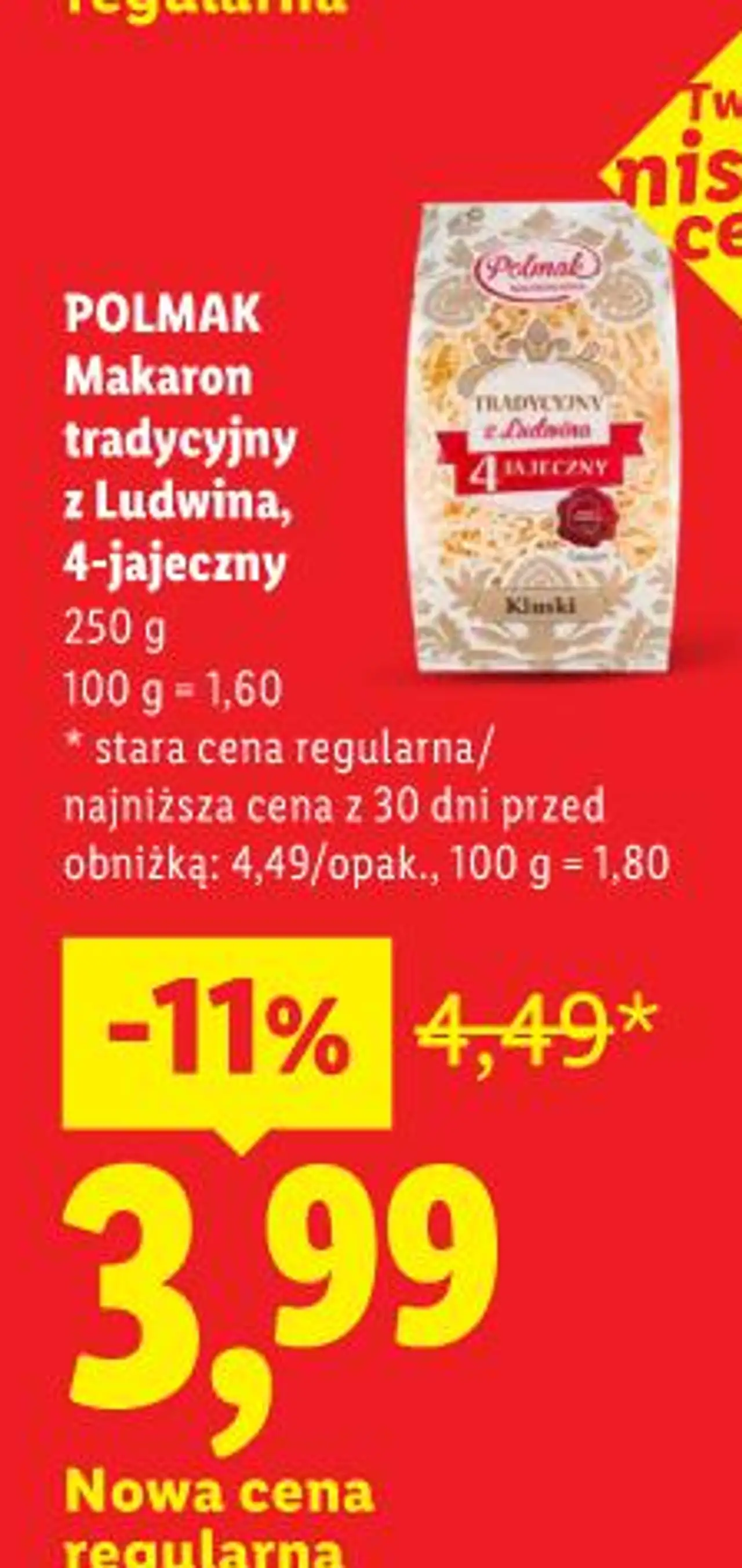 POLMAK Makaron tradycyjny z Ludwina, 4-jajeczny