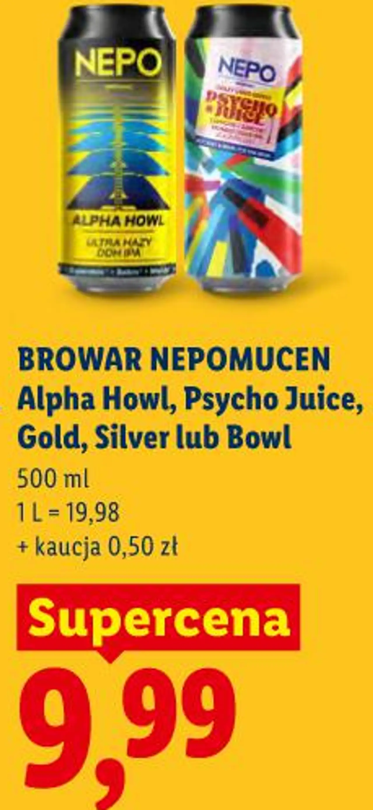 BROWAR NEPOMUCEN Alpha Howl, Psycho Juice, Gold, Silver lub Bowl