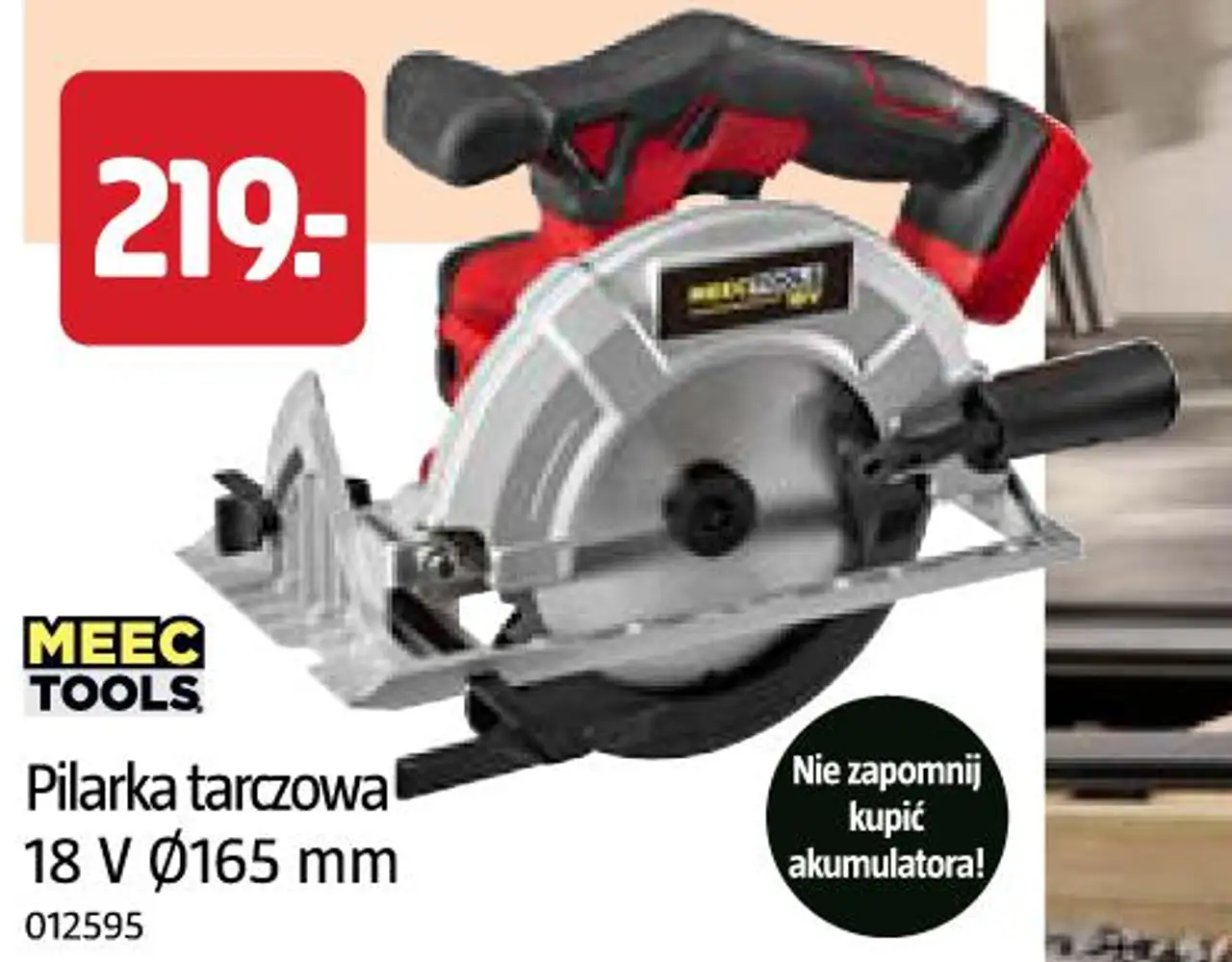 Pilarka tarczowa 18 V Ø165 mm MEEC TOOLS