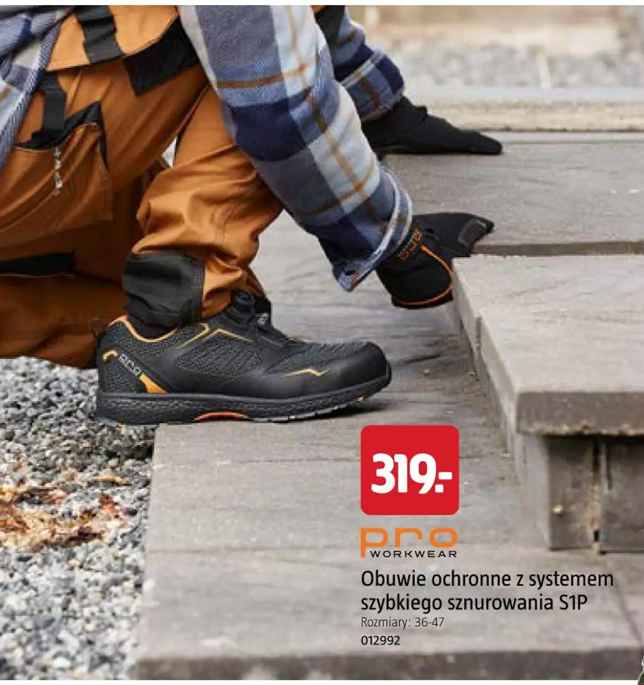 Obuwie ochronne z systemem szybkiego sznurowania S1P pro WORKWEAR