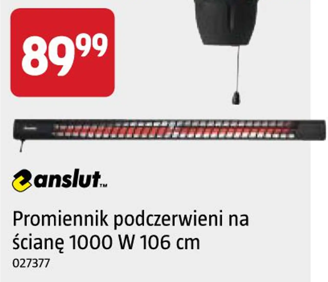 anslut Promiennik podczerwieni na ścianę 1000 W 106 cm