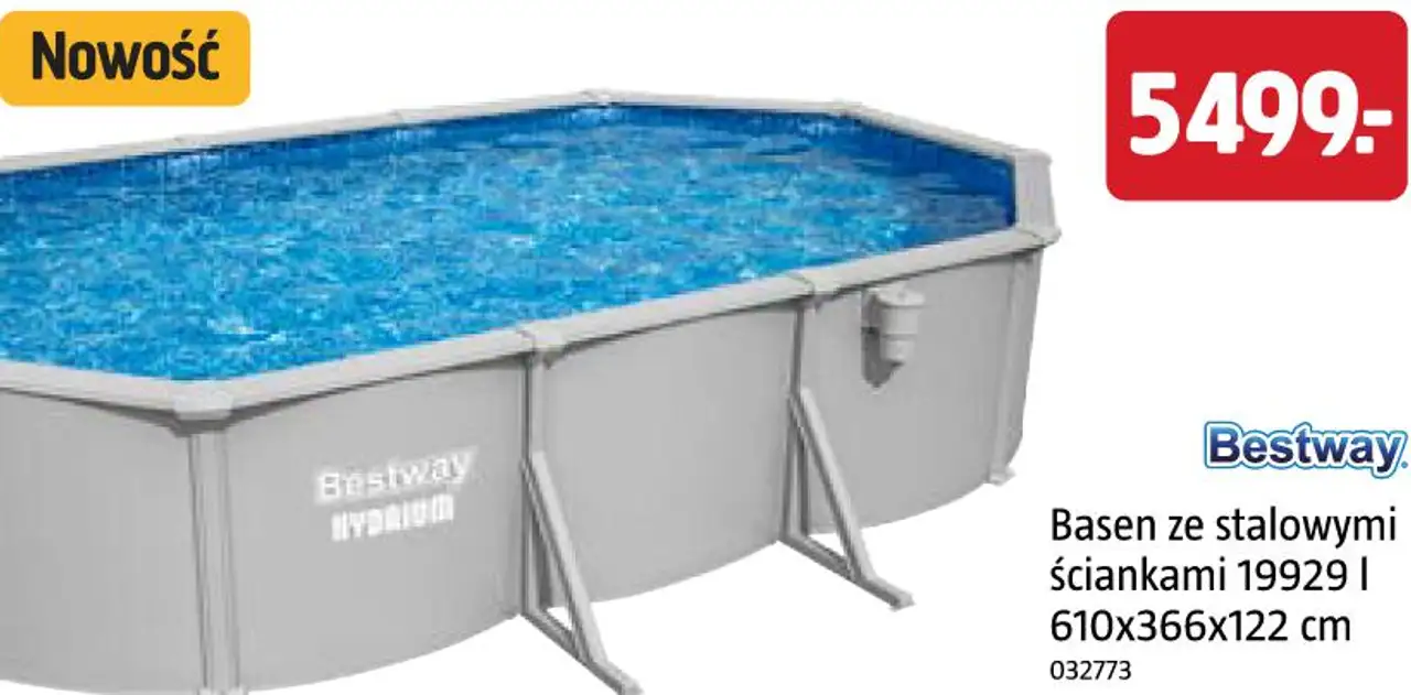 Bestway Basen ze stalowymi ściankami 19929 l 610x366x122 cm