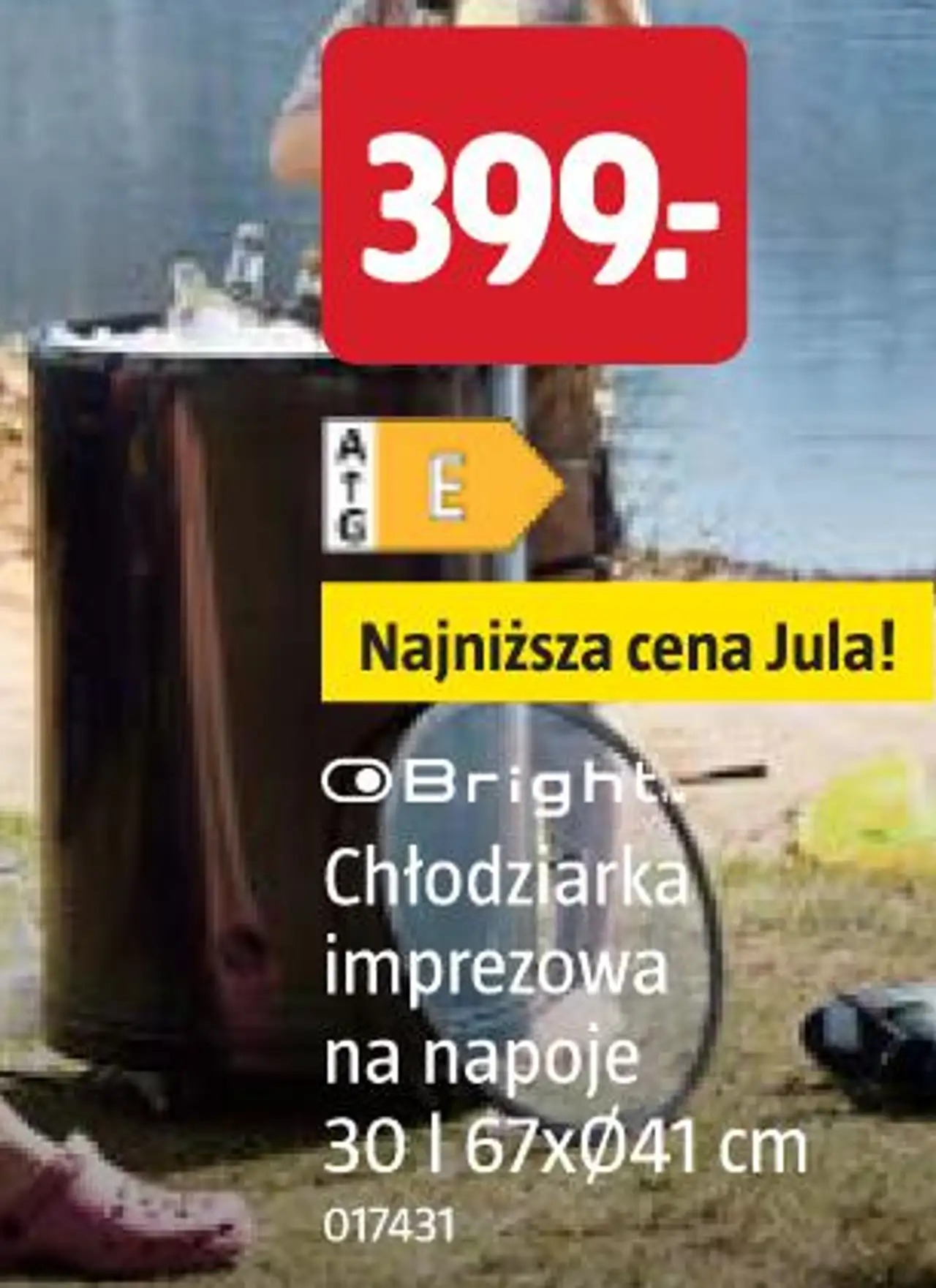 Bright Chłodziarka imprezowa na napoje 30 l 67xØ41 cm