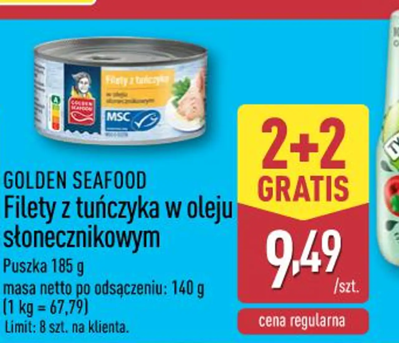 GOLDEN SEAFOOD Filety z tuńczyka w oleju słonecznikowym