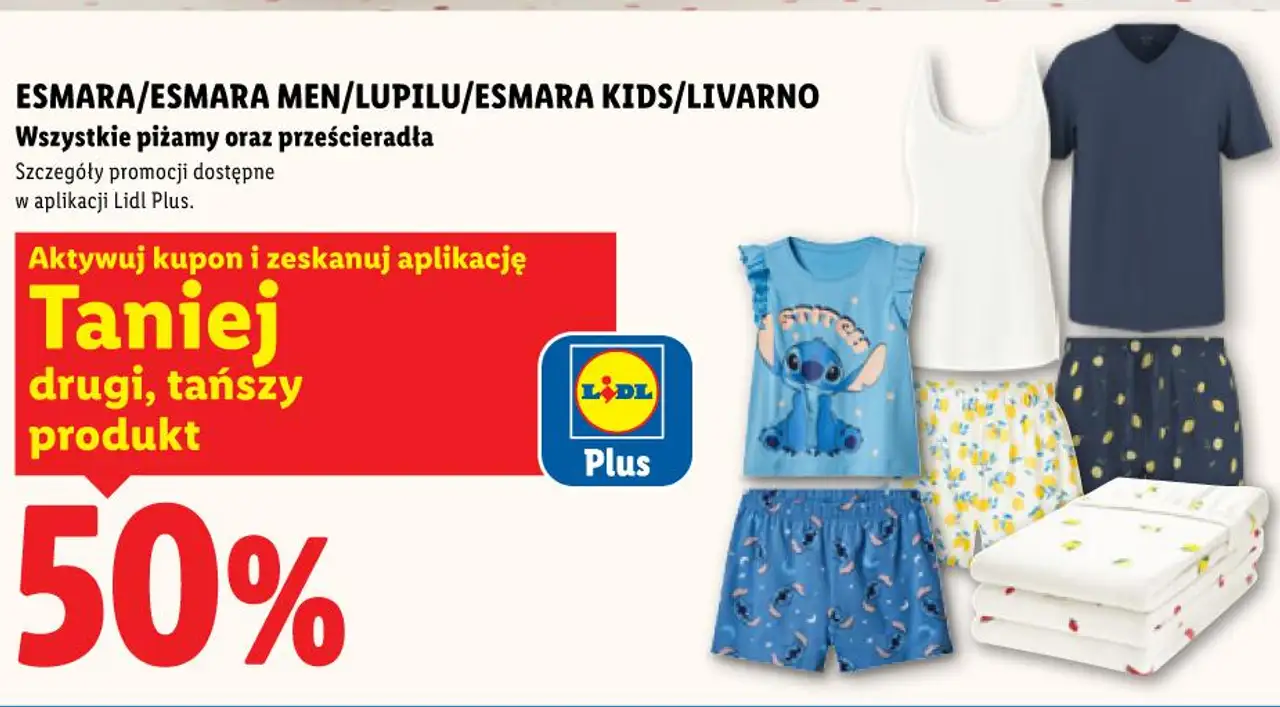 Wszystkie piżamy oraz prześcieradła
