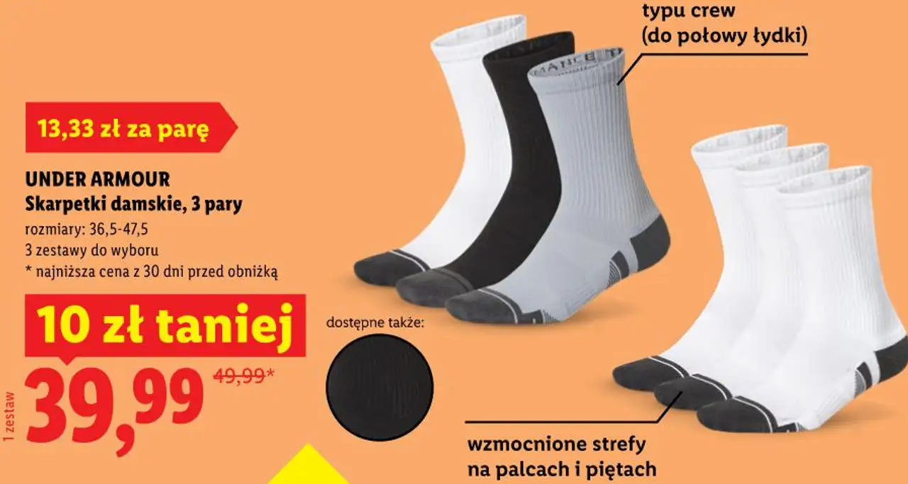 UNDER ARMOUR Skarpetki damskie, 3 pary
