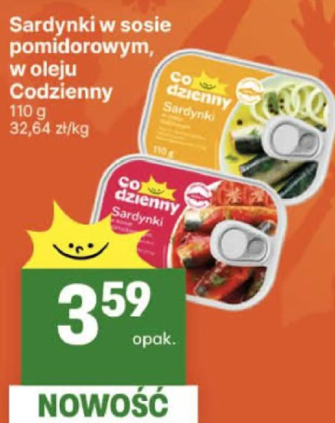 Sardynki w sosie pomidorowym, w oleju Codzienny
