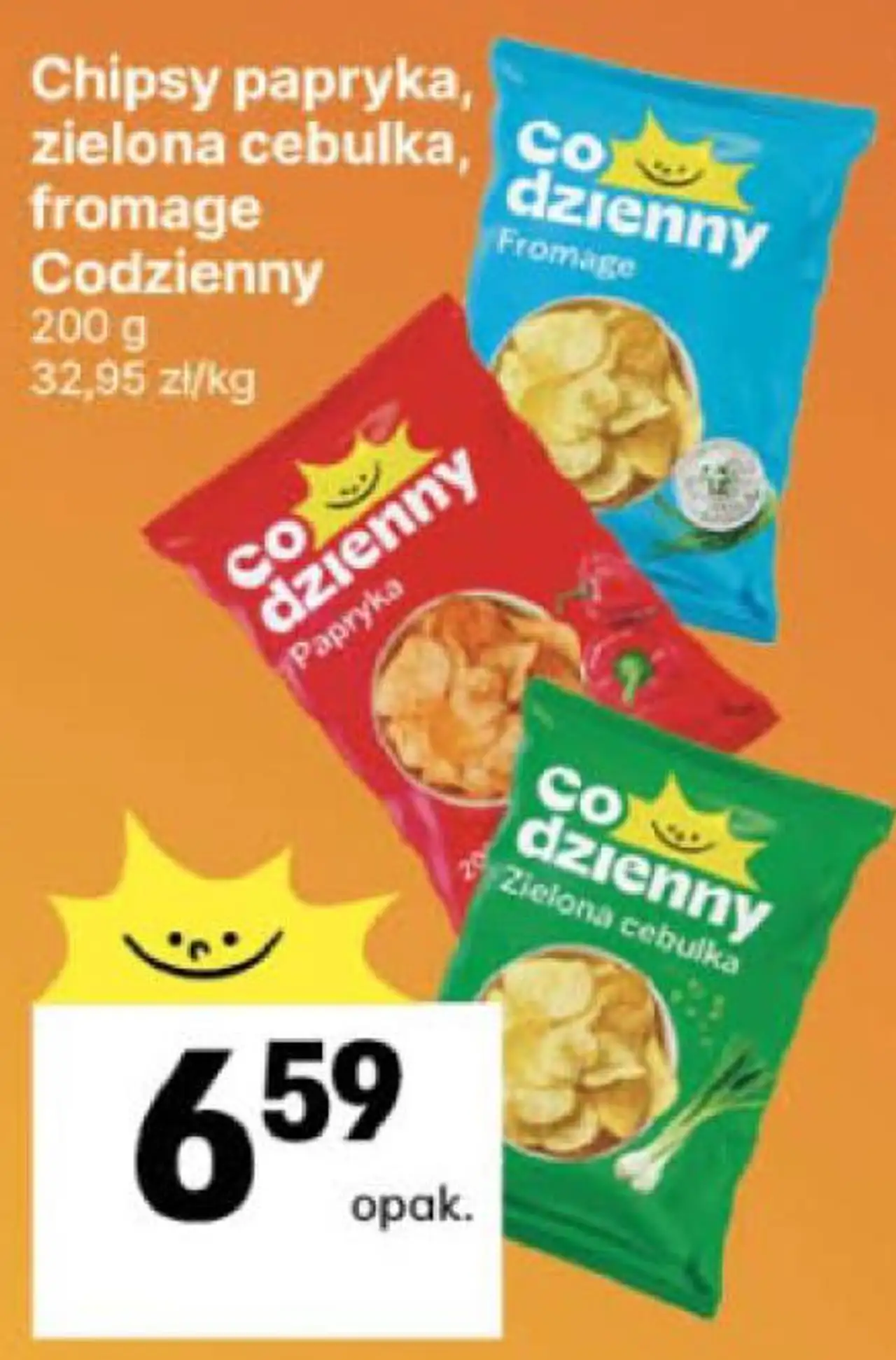 Chipsy papryka, zielona cebulka, fromage Codzienny