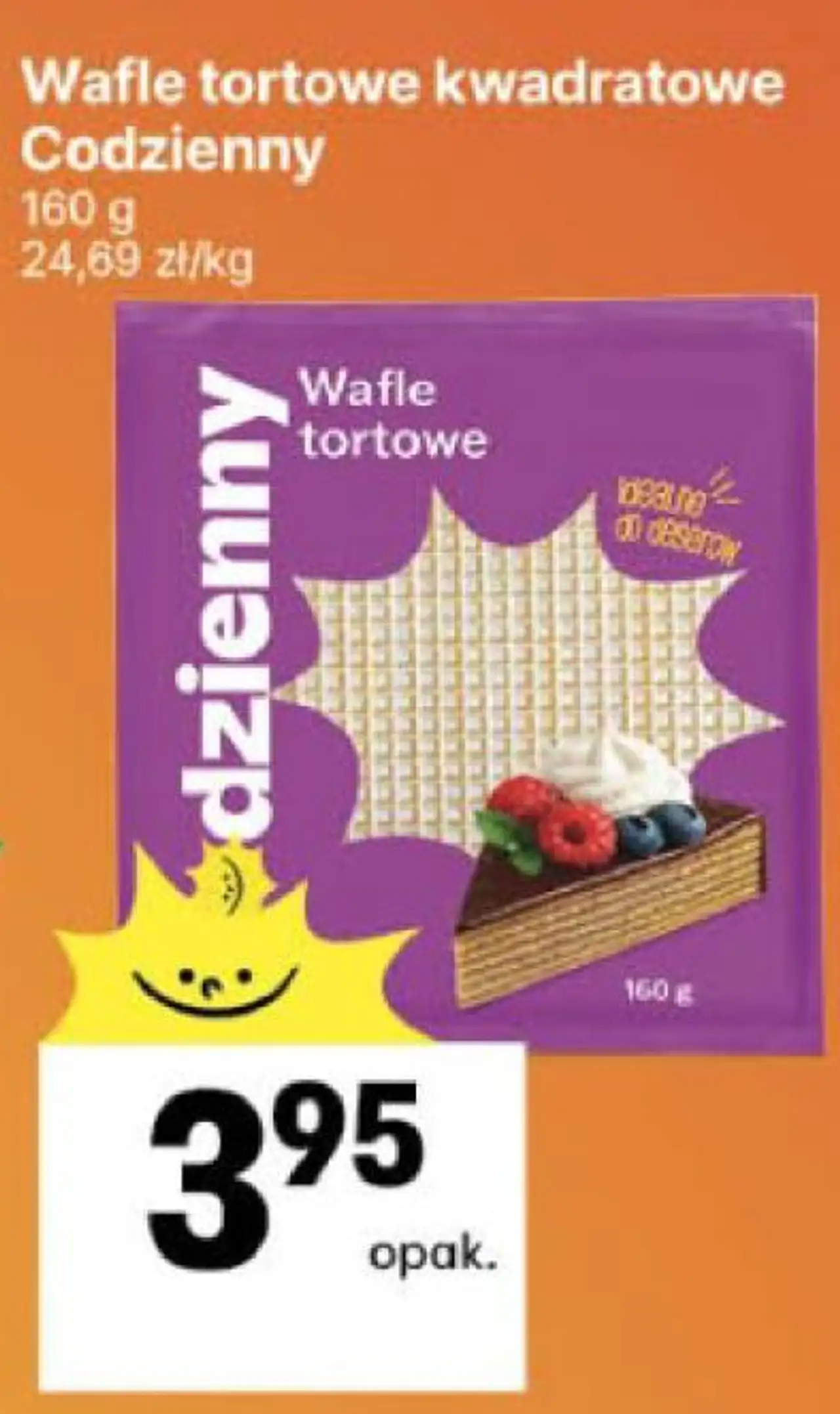 Wafle tortowe kwadratowe Codzienny