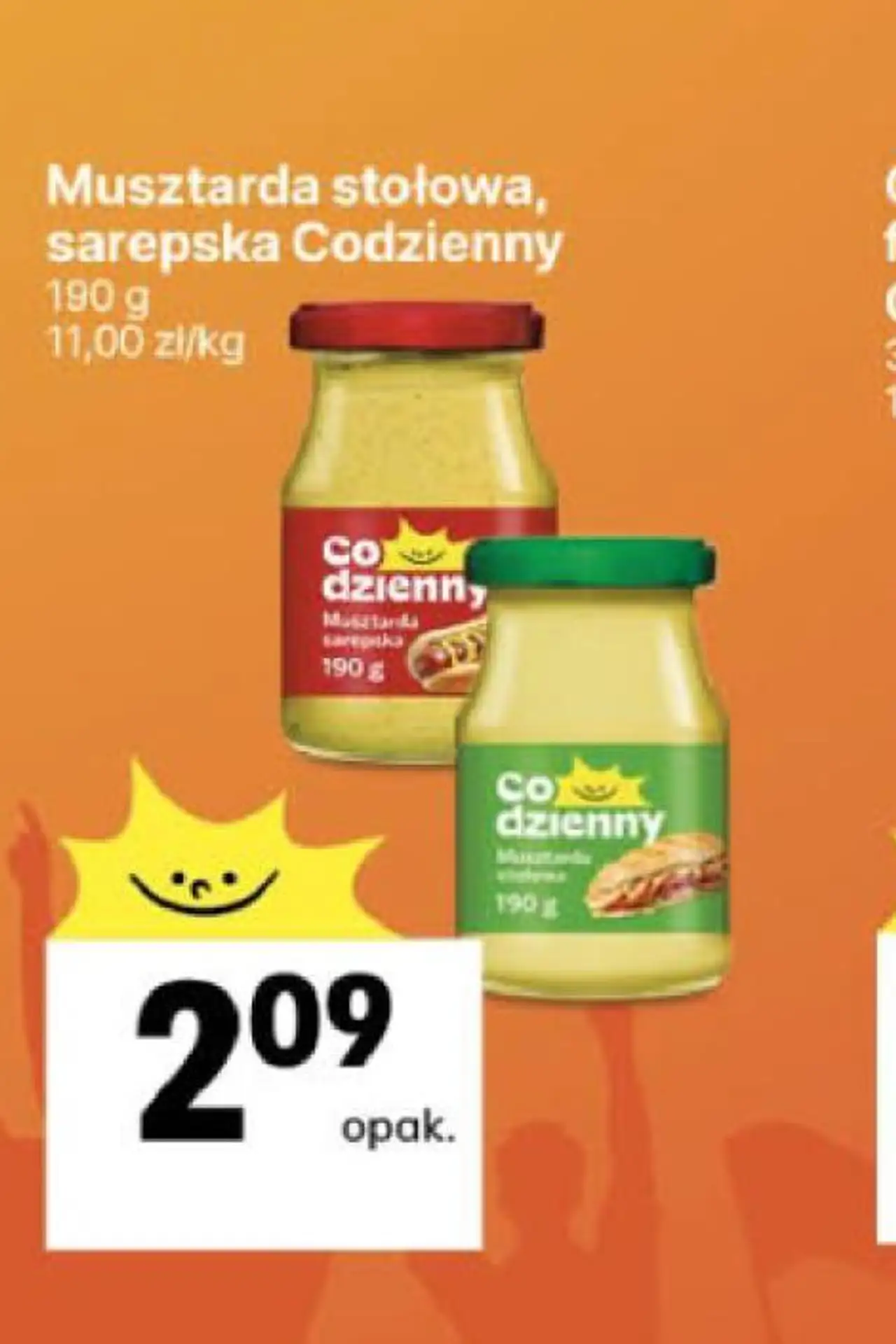 Musztarda stołowa, sarepska Codzienny
