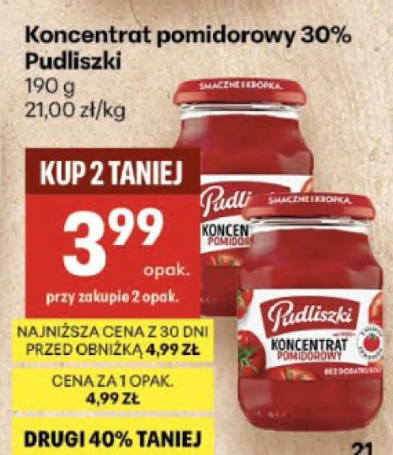 Koncentrat pomidorowy 30% Pudliszki