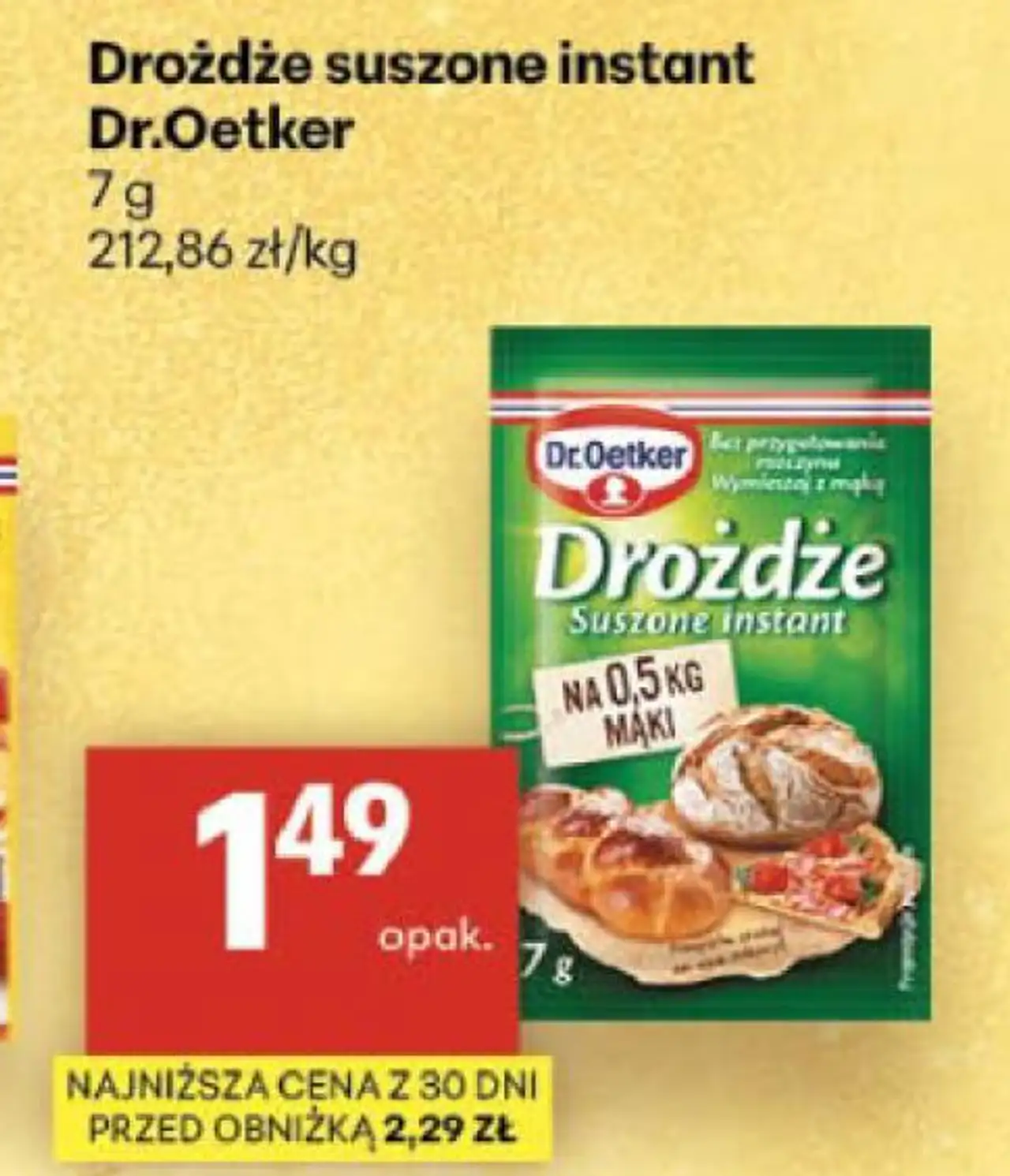 Drożdże suszone instant Dr.Oetker