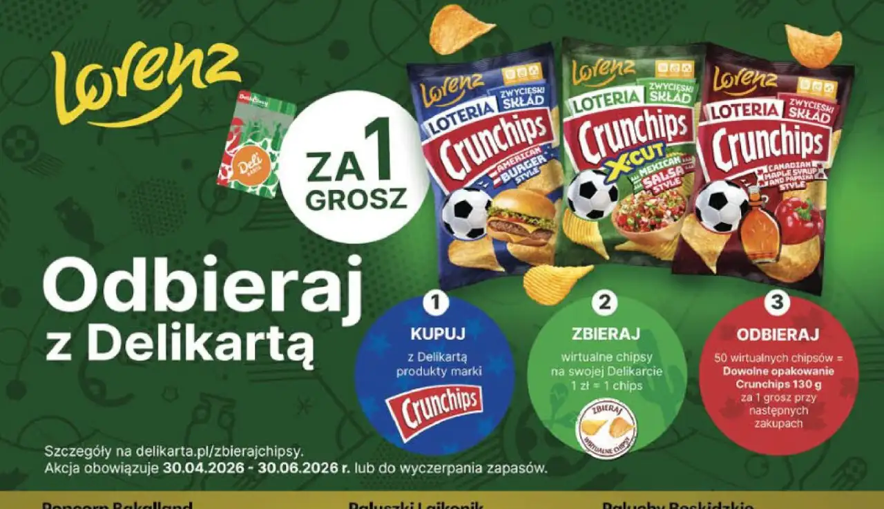 Chipsy Lorenz Crunchips za 1 grosz
