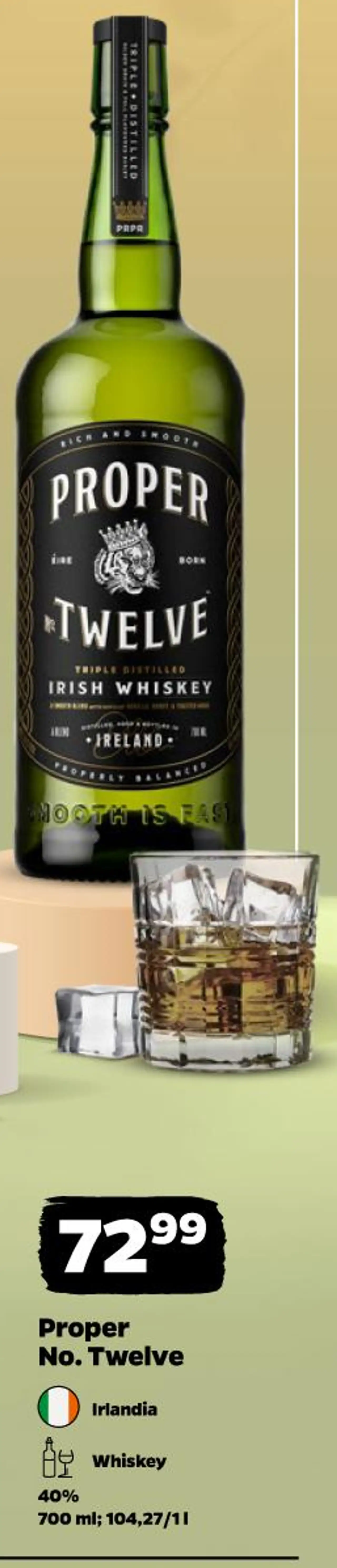 Proper No. Twelve Triple Distilled Irish Whiskey