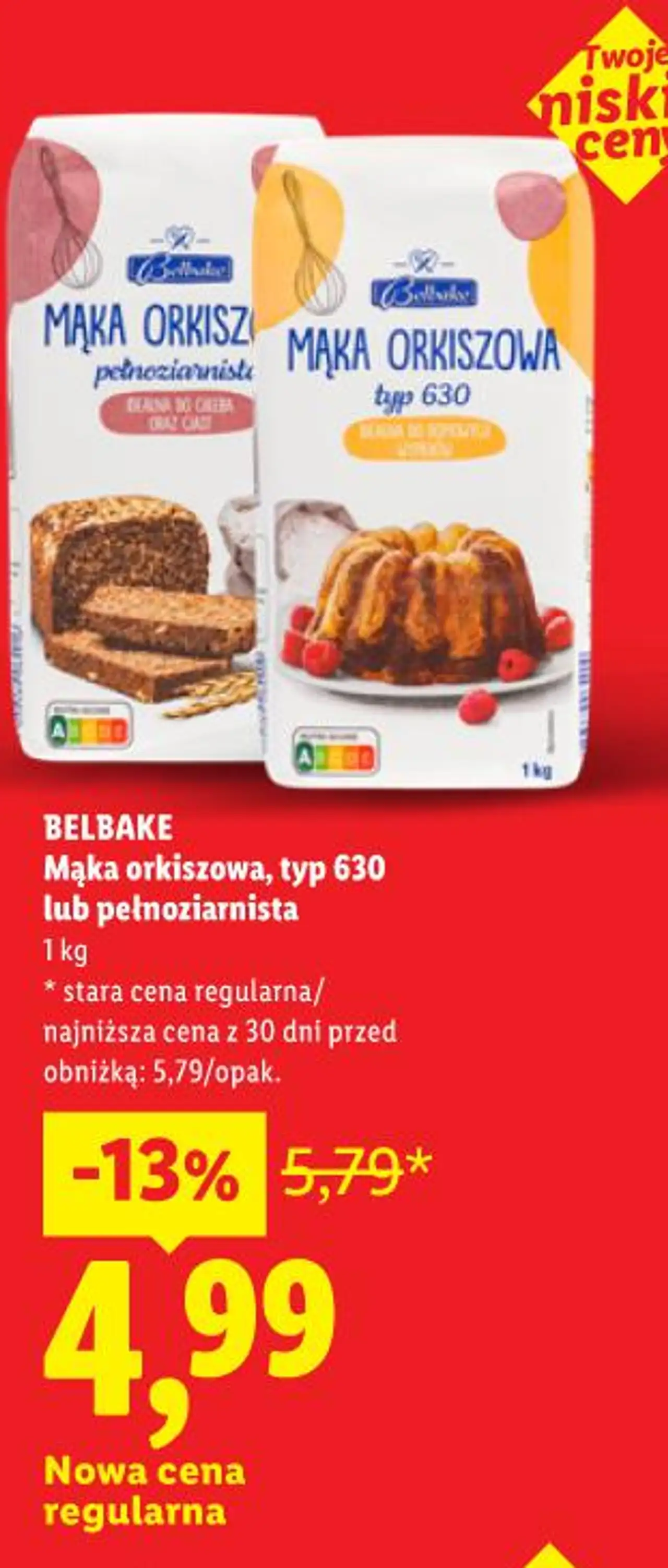 BELBAKE Mąka orkiszowa, typ 630 lub pełnoziarnista