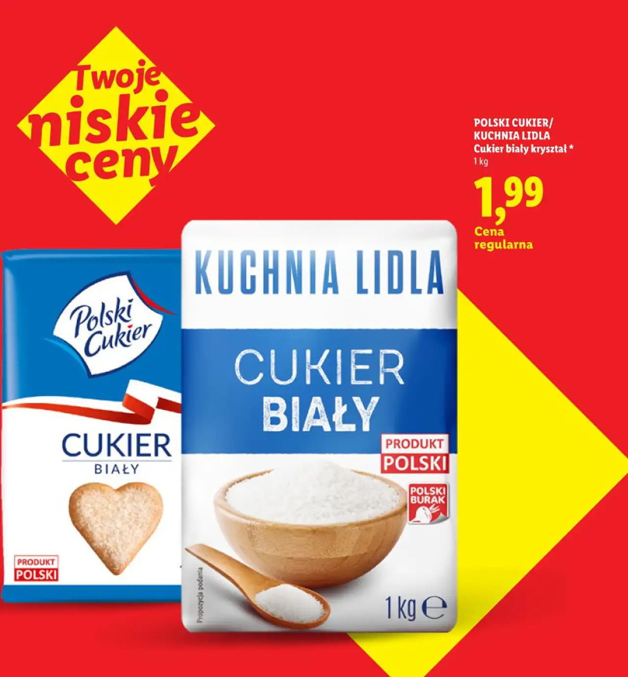 Polski Cukier/Kuchnia Lidla Cukier biały kryształ