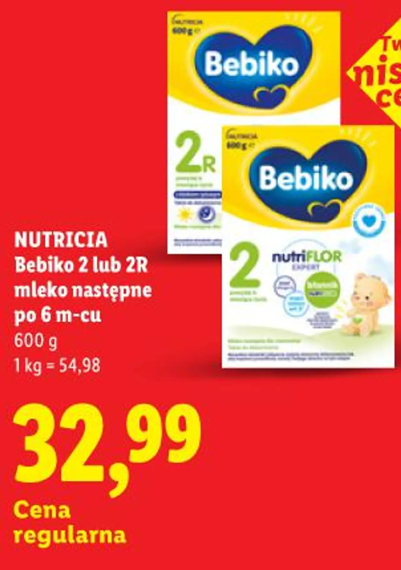 NUTRICIA Bebiko 2 lub 2R mleko następne po 6 m-cu