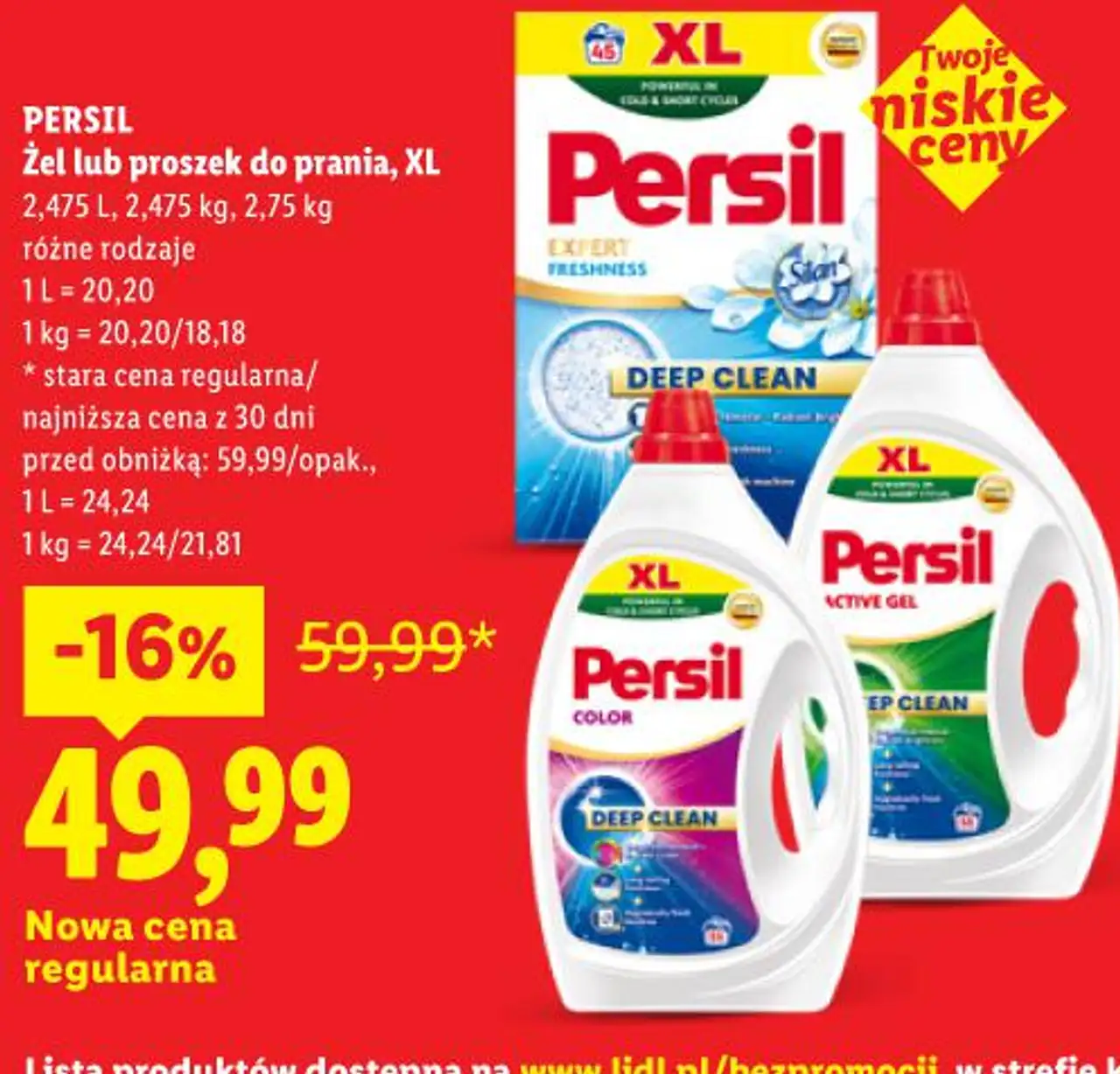 PERSIL Żel lub proszek do prania, XL