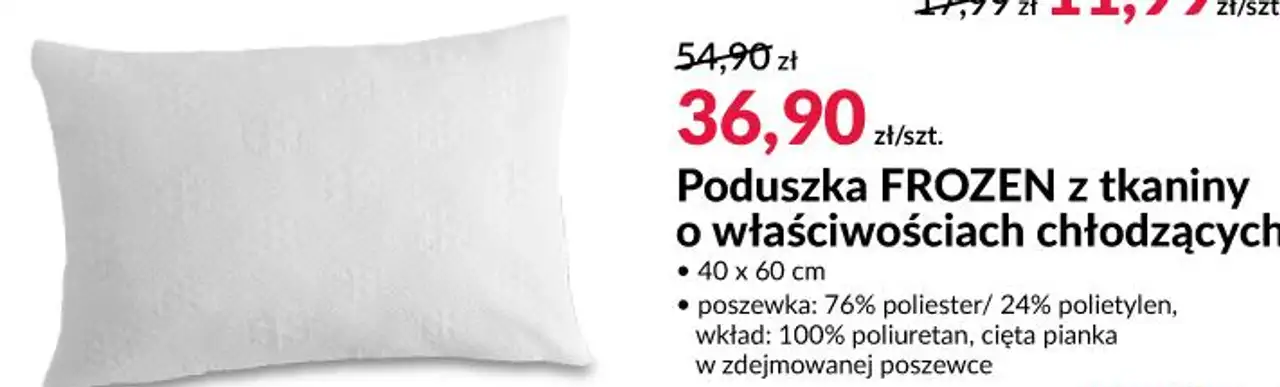 Poduszka FROZEN z tkaniny o właściwościach chłodzących