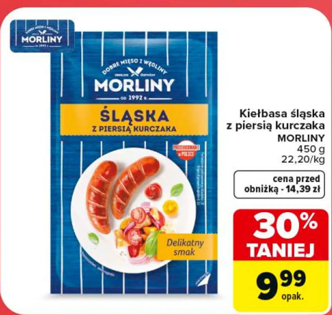 MORLINY Kiełbasa śląska z piersią kurczaka
