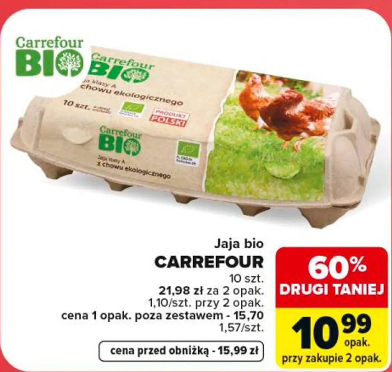 Jaja bio CARREFOUR 10 szt.