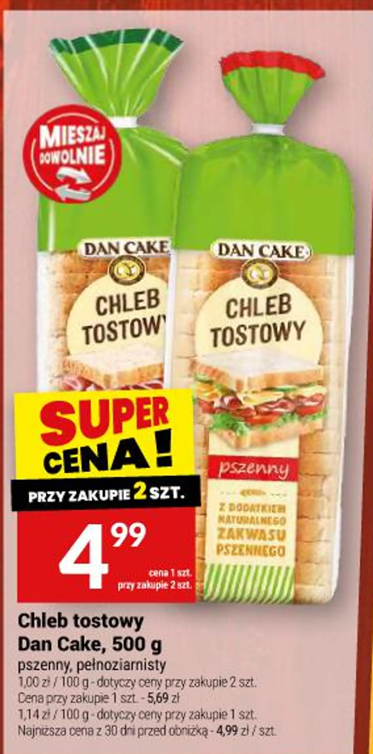 Chleb tostowy Dan Cake, 500 g