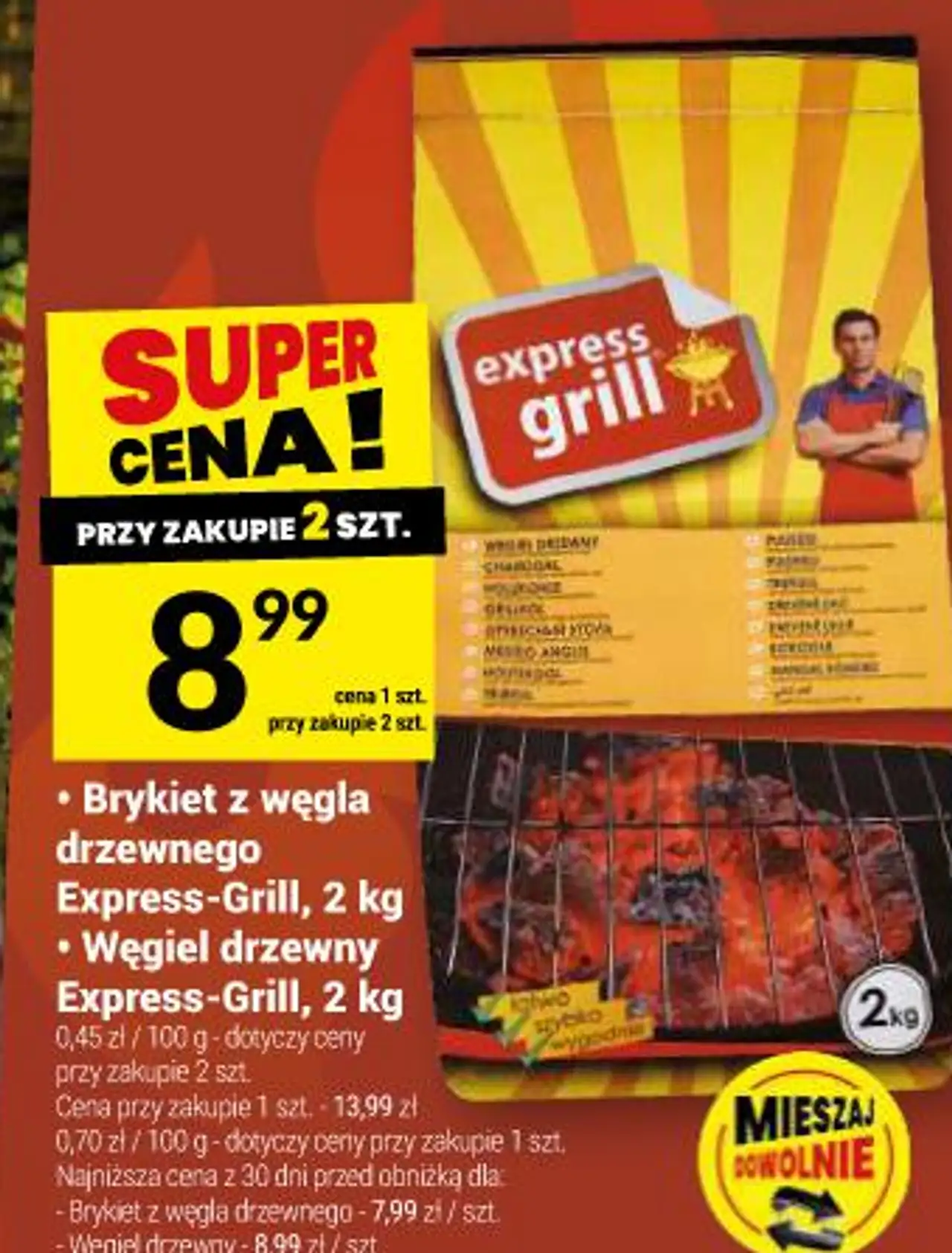 Brykiet z węgla drzewnego / Węgiel drzewny Express-Grill
