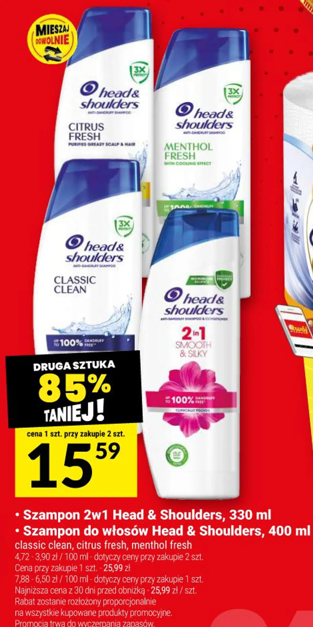 Szampon 2w1 Head & Shoulders / Szampon do włosów Head & Shoulders