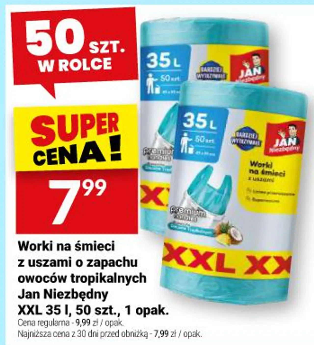 Worki na śmieci z uszami o zapachu owoców tropikalnych Jan Niezbędny