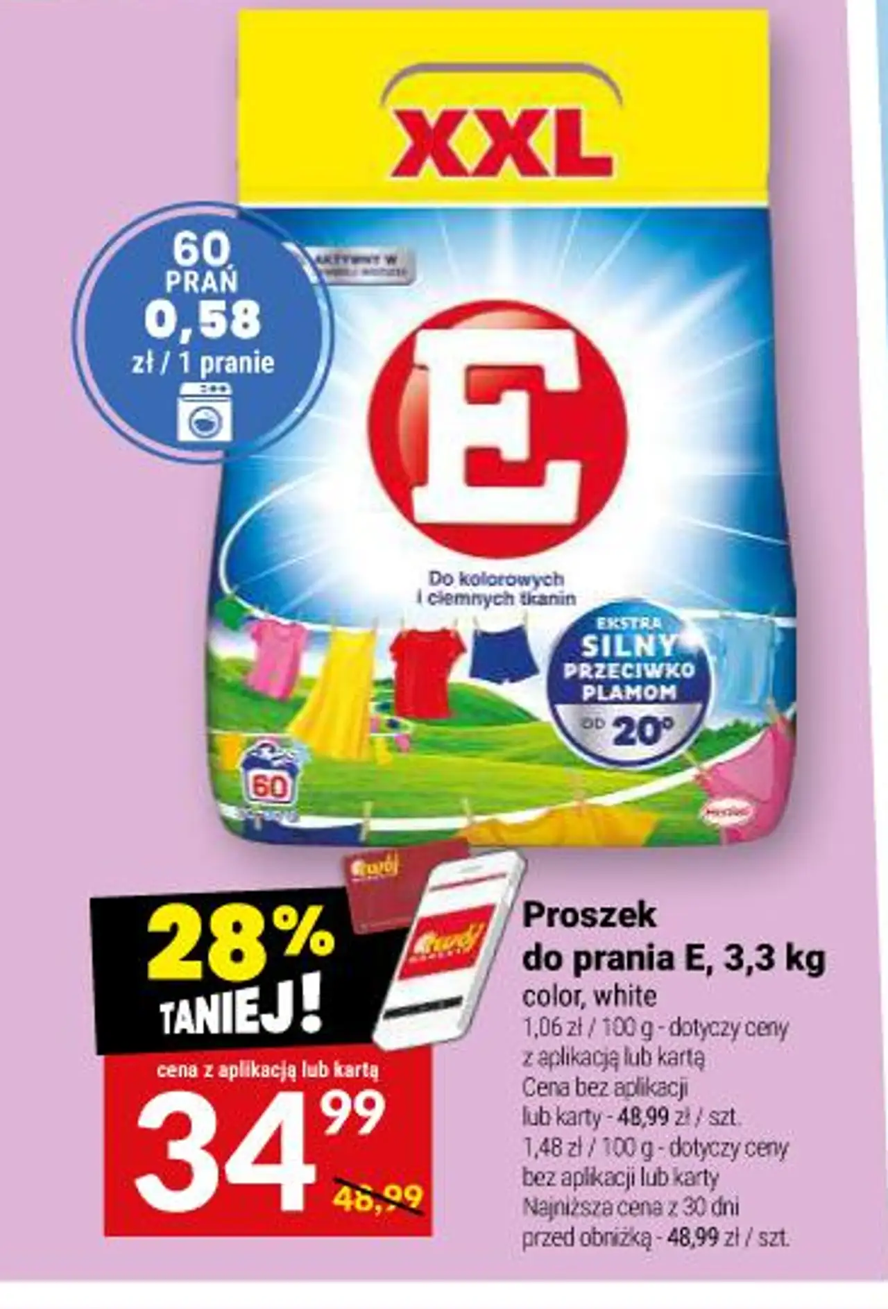 Proszek do prania E, 3,3 kg
