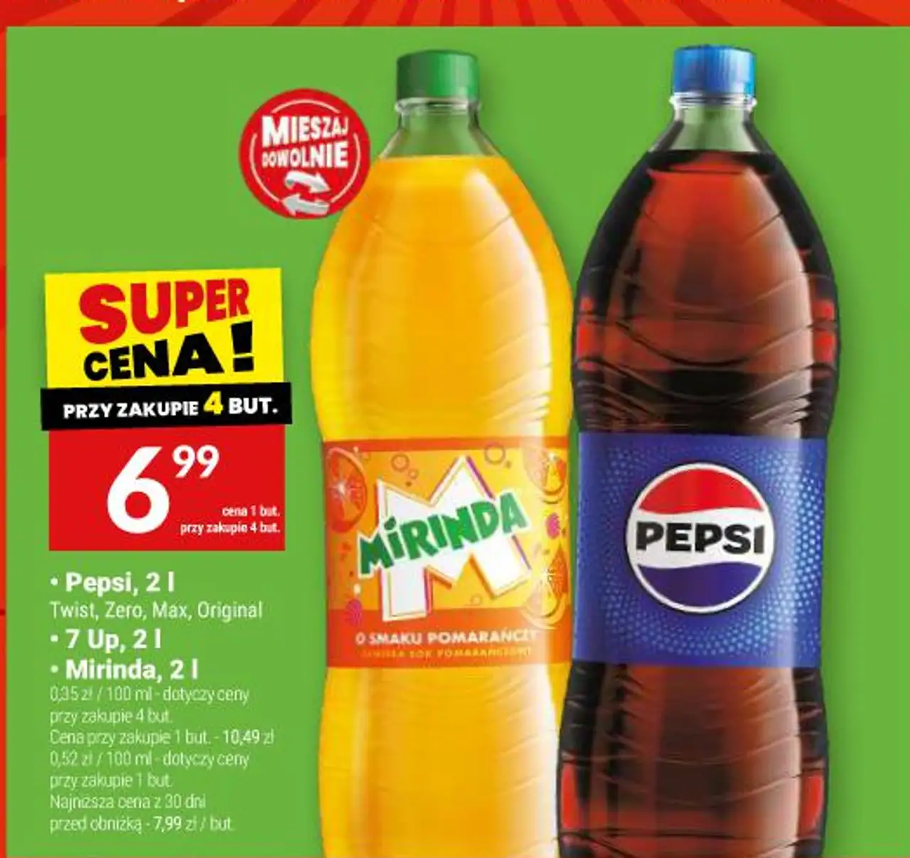 Pepsi, 7 Up, Mirinda